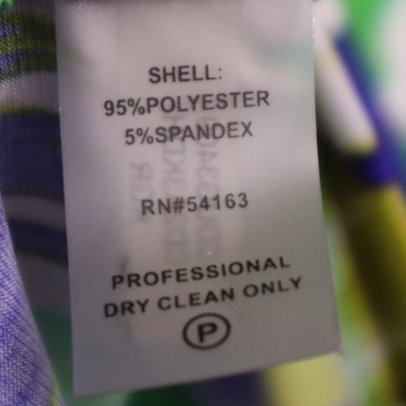 BRIGHT BRUSHSTROKES DRESS 4 Calvin Klein Mardi Gras Office Party Wrap Surplice - Picture 4 of 14